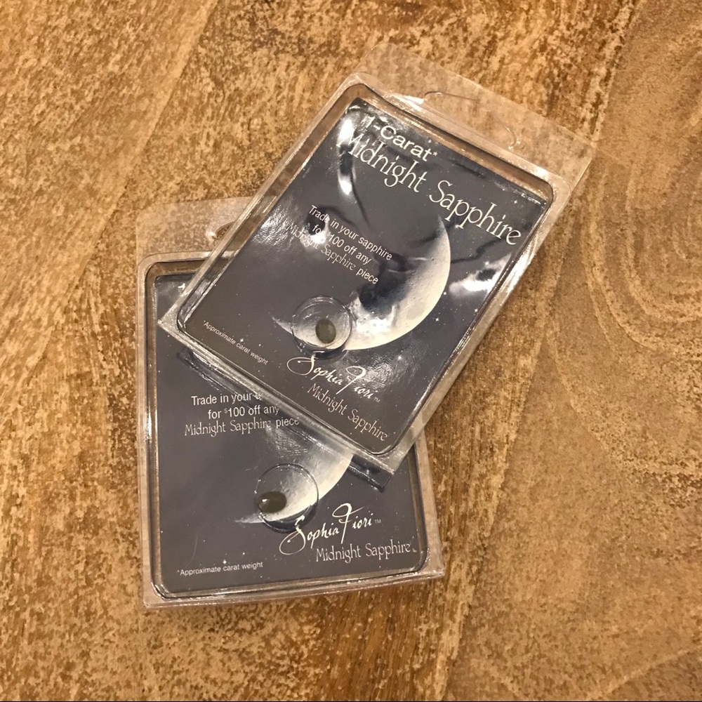 2 1-Carat Midnight Sapphires